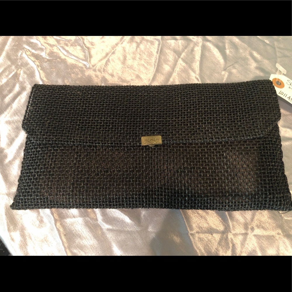 SOLD New Sweet Black Woven Clutch/Purse